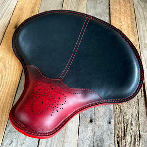 15x14 Ant Red Wingtip Spring Tractor Seat Indian Scout Bobber Harley Softail