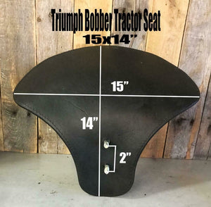 2017-2024 Triumph Bobber Solo Tractor Seat 15x14" Whiskey Leather