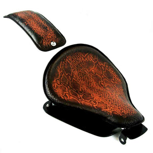 2010-2020 Harley Sportster Seat Conversion Kit P-Pad Ant Brown Snake Python bcs - Mother Road Customs