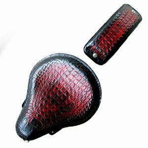 2006-2017 Harley Dyna Spring Seat Installation Kit Passenger Ant Red Leather bc - Mother Road Customs