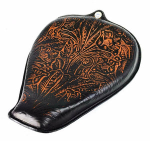 2010-2022 Sportster Harley On The Frame Seat Ant Brown Tooled Leather All Models