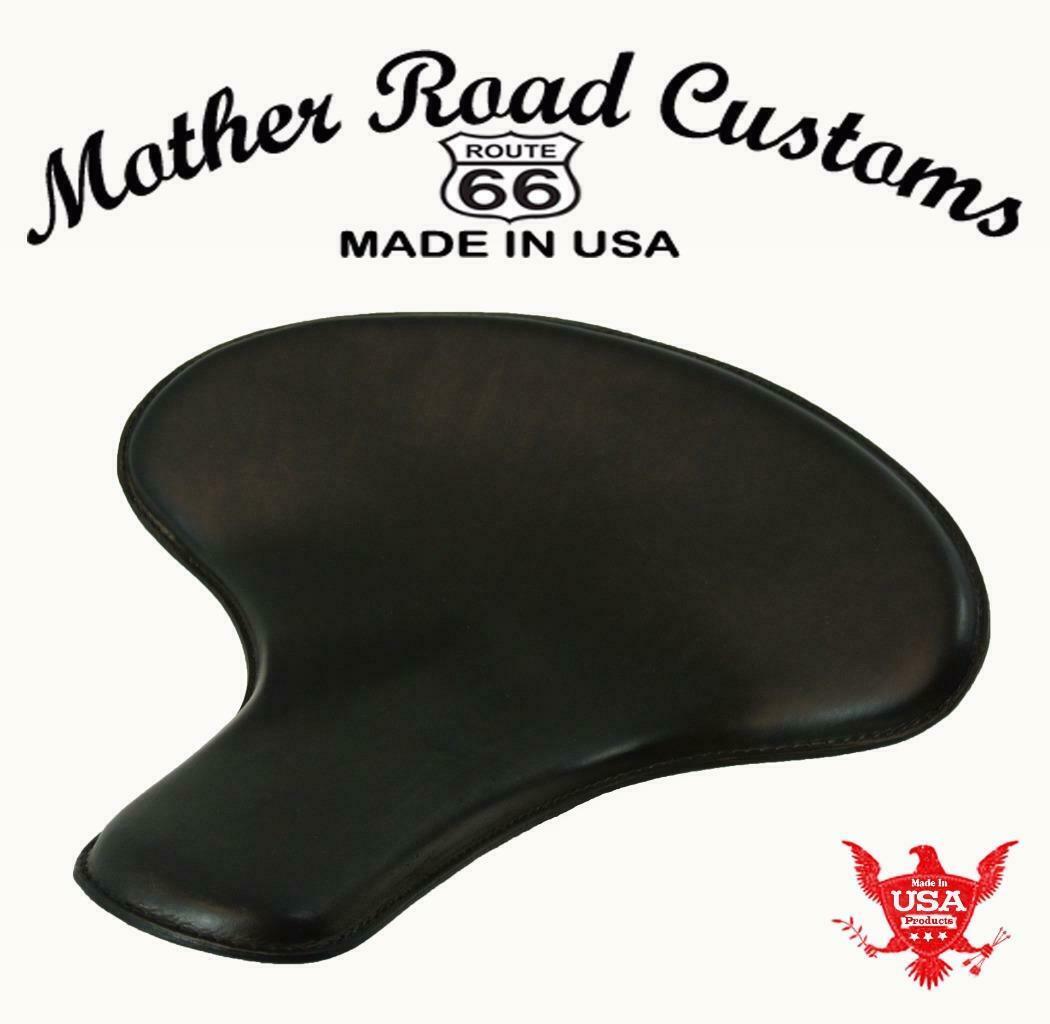Spring Solo Tractor Seat Harley Touring Indian Chief 17x16" Black Distress Veg - Mother Road Customs