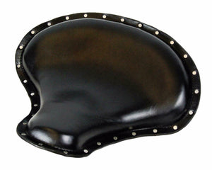 Spring Tractor Seat Harley Sportster Indian Scout 15x14" black S Rivets Leather - Mother Road Customs
