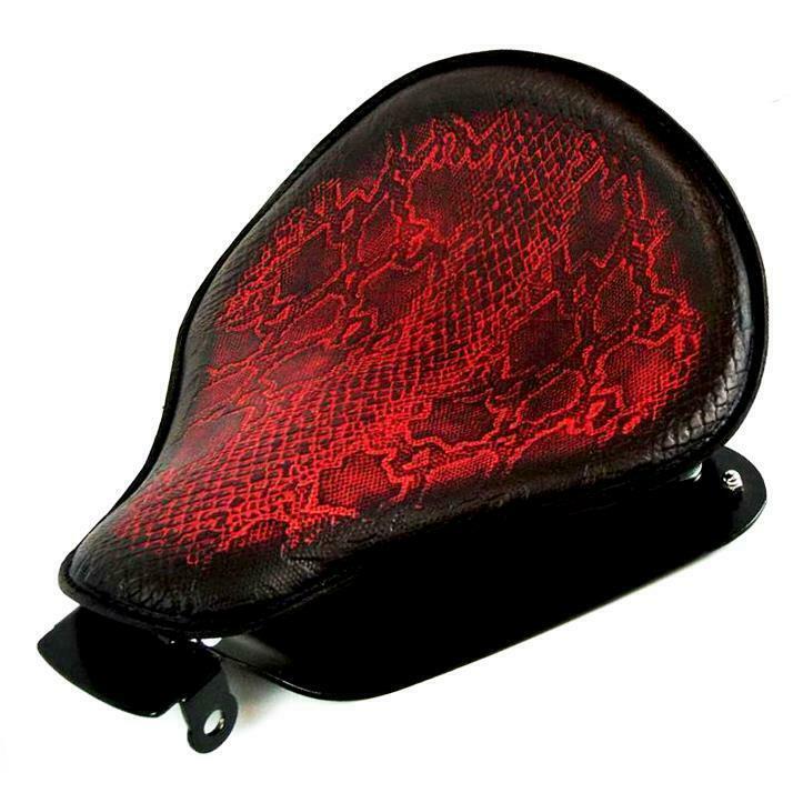 2004-2006 Sportster Harley Spring Seat Conversion Kit Ant Red Snake Python bcs - Mother Road Customs