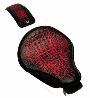 2010-2022 Sportster Harley Spring Solo Seat P-Pad Kit Ant Red Gator Leather bs