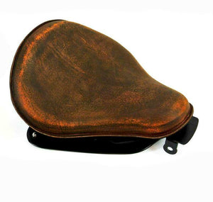 2004-2006 Sportster Harley Seat Conversion Kit 201 Brown Distress Leather bcs - Mother Road Customs