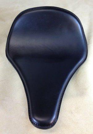 10x14 Spring Seat Chopper Harley Sportster Dyna Long Nose Black Leather Made USA - Mother Road Customs