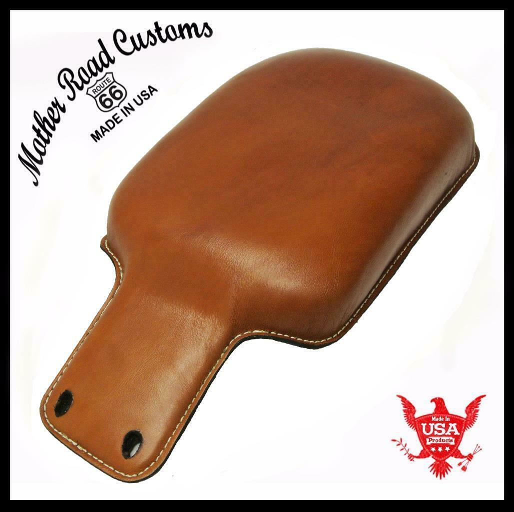 2015-2020 Indian Scout Spring Tractor Seat  Des Tan Leather Passenger Pad P-Pad - Mother Road Customs