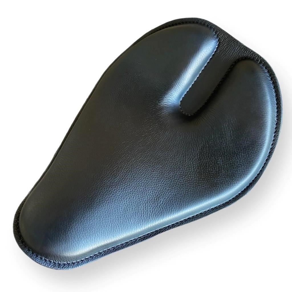 Spring Seat Chopper Harley Sportster 10x13" Round Back Board Track Black Leather