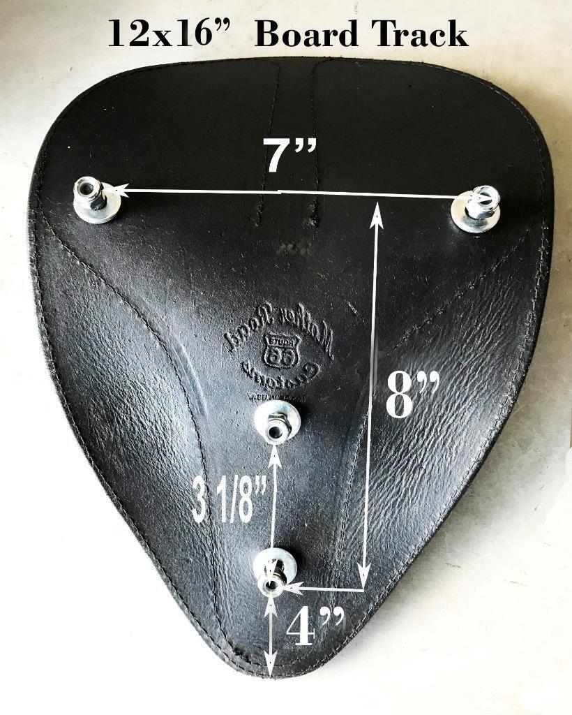 12x16 Tan Board Track Racer Spring Seat Chopper Bobber Harley