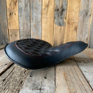 Spring Seat Harley Softail Indian Scout Bobber Chopper 15x14" Blk Red Diamond