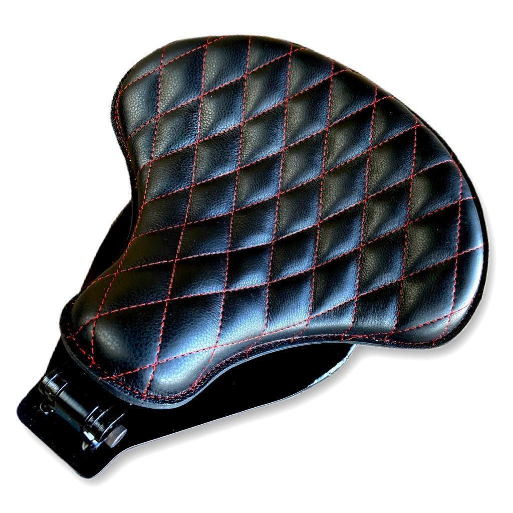 2022-2025 Indian Chief Dark Horse Seat Spring Kit Diamond Red Stitched 15x14x1"