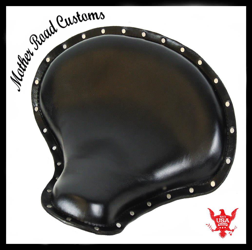 2017-2025 Triumph Bobber Tractor Seat 15x14 black Stainless Rivets Leather