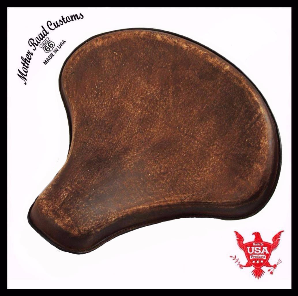 2017-2025 Triumph Bobber Solo Tractor Seat 15x14 Brown Distressed Leather