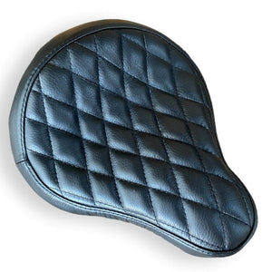 12x13 Spring Motorcycle Seat Black Diamond Stitched Saddle Bobber Chopper Bates