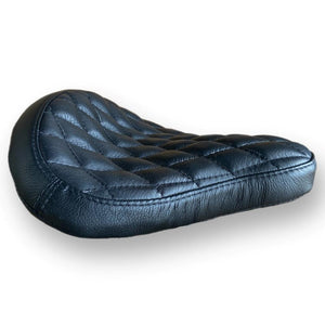 12x13 Spring Motorcycle Seat Black Diamond Stitched Saddle Bobber Chopper Bates