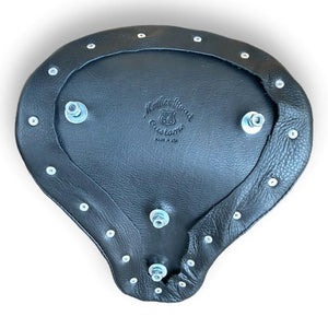 12x13 Spring Motorcycle Seat Black Diamond Stitched Saddle Bobber Chopper Bates