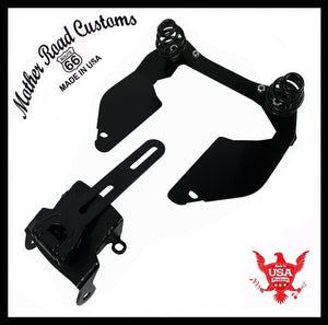 2018-2024 Harley 11x16 Softail Spring Seat Mounting Kit Black Diamond Leather - Mother Road Customs