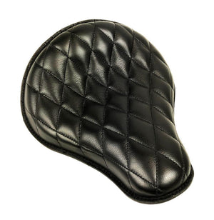 13"x15" Spring Motorcycle Seat Black Diamond Stitched Saddle Bobber Chopper