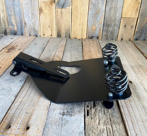 1982-1995 Harley FXR Spring Black Window Tan Diamond Tractor Seat Mounting Kit - Mother Road Customs