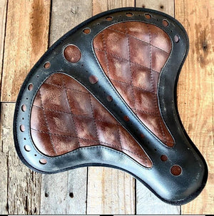 2018-2024 Harley Softail Spring Seat Mounting Kit Brn Diamond Blk Window Leather - Mother Road Customs