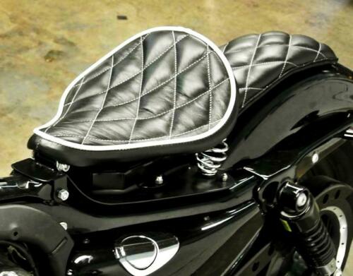 07-09 Sportster Harley Spring Solo Seat Mounting Kit Passenger Blk Diamond 11x13 - Mother Road Customs