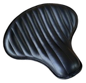 Spring Solo Tractor Seat Chopper Scout Bobber Harley 15x14 Blk Tuck Roll Leather