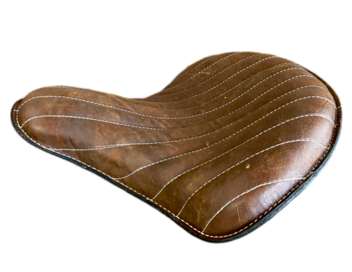 Triumph Bobber Solo Seat 2017-2025 Tuck Roll Brown Distressed