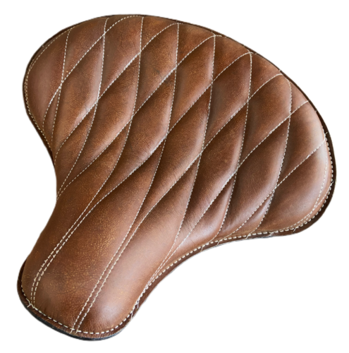 Spring Solo Tractor Seat Chopper Scout Bobber Harley 15x14 Brn D Diamond Leather