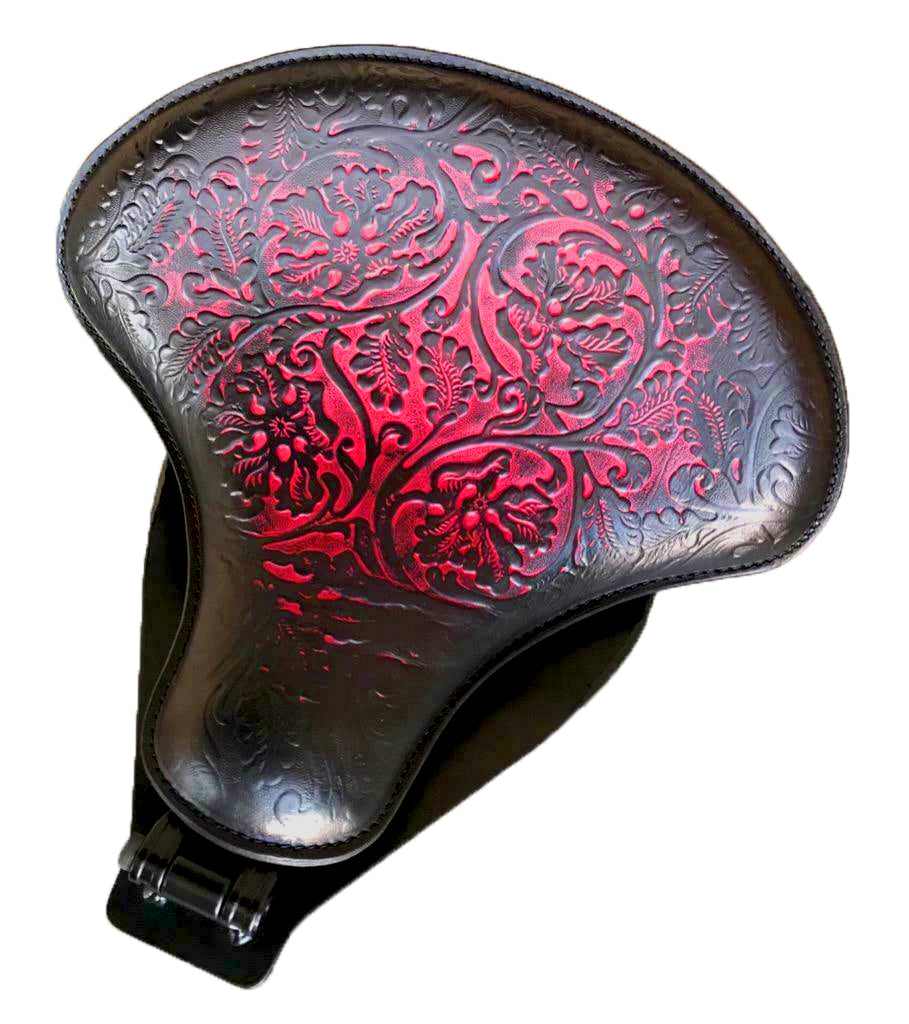 2000-2017 Harley Softail Ant Red Oak Leaf Leather Spring Seat Mounting Kit