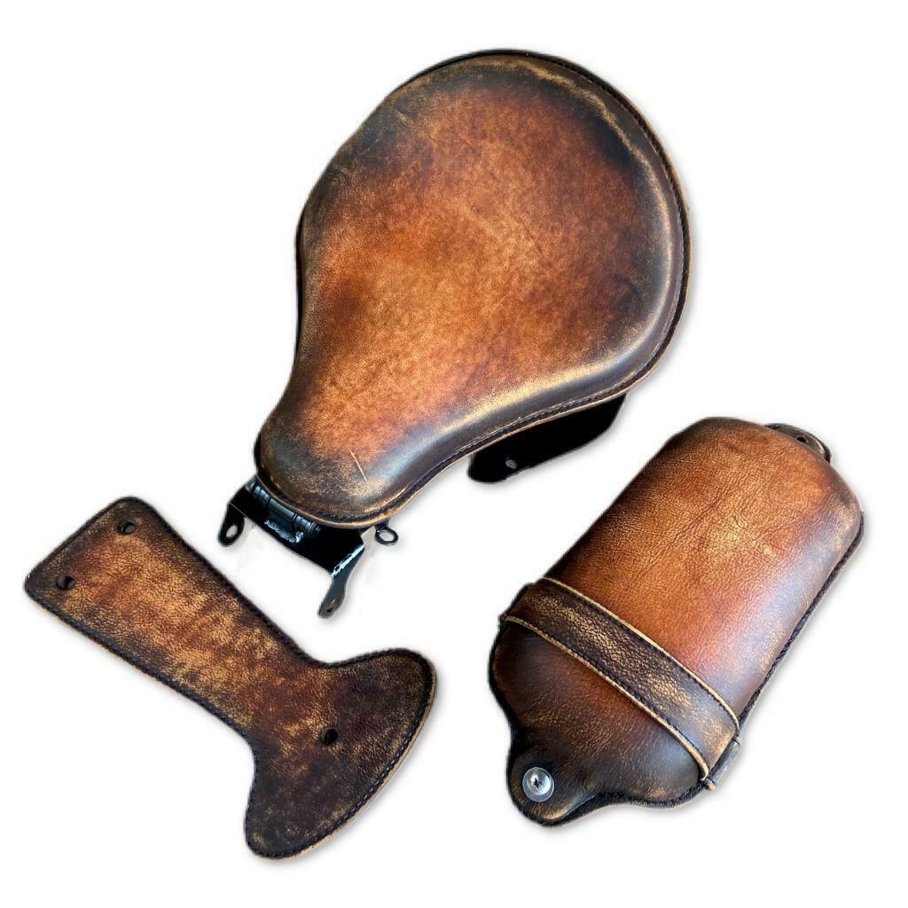 2018-2025 Harley Softail Spring Seat Mounting Kit Tractor Brown On Brown 13x15" P-Pad