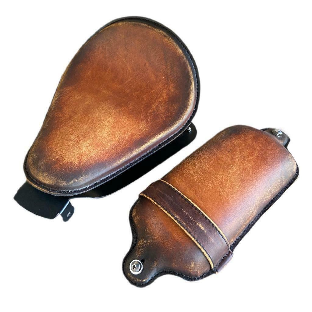 2010-2022 Sportster Harley Kit Spring Seat Brown On Brown Dist Leather P-Pad bs
