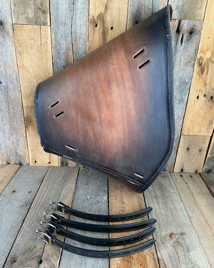2000-2024 Harley Softail Antique Brown Distressed Leather Saddle Bag