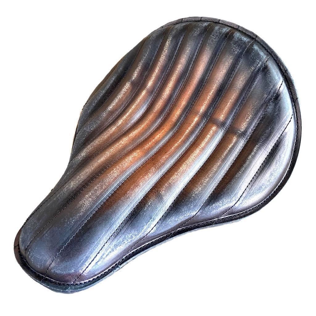 Triumph Bobber Seat 2017-2025 Solo Antique Brown Tuck And Roll Leather 13x15"