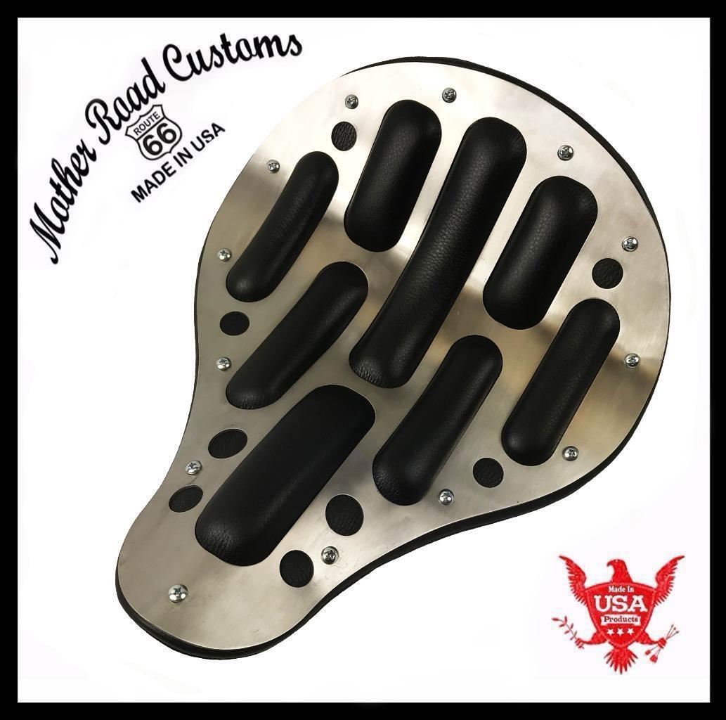 2017-2025 Triumph Bonneville Bobber Seat 13x15 Easy Rider Stainless Steel Black