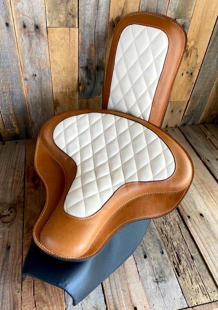 2014-2023 Indian Chief Tan Window Diamond Spring Seat Mounting Kit Passenger Pad