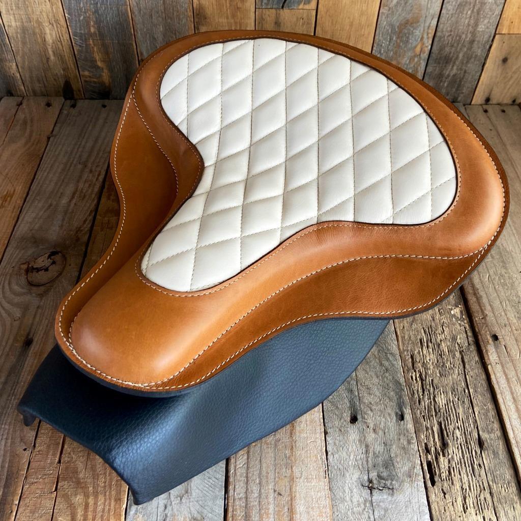 2014-2023 Indian Chief Tan Window Diamond Leather Spring Seat Mounting  Kit bs