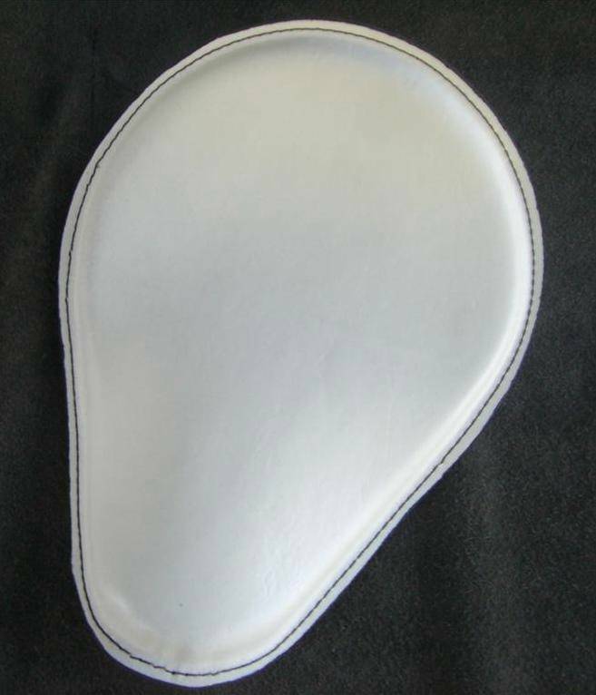 11x14" Seat Solo Chopper Harley Bobber Sportster Pan Head White Leather Spring