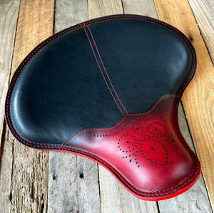15x14 Ant Red Wingtip Spring Tractor Seat Indian Scout Bobber Harley Softail