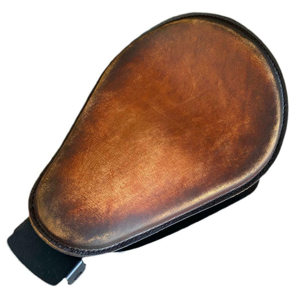 2010-2022 Sportster Harley Mounting Kit Spring Seat Brown On Brown Distressed Leather