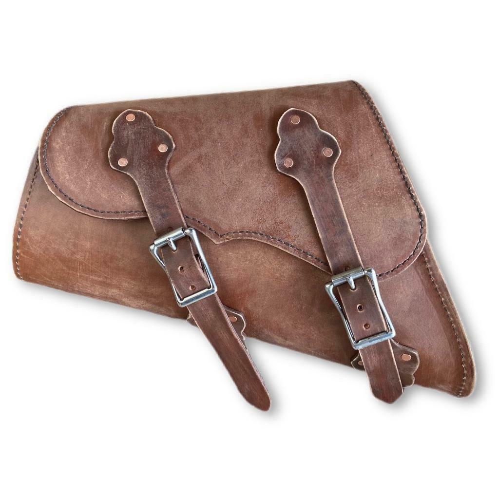 Sportster Saddle Bag Harley 2004-2022 Brown Dist Leather Chopper Made In USA MRC