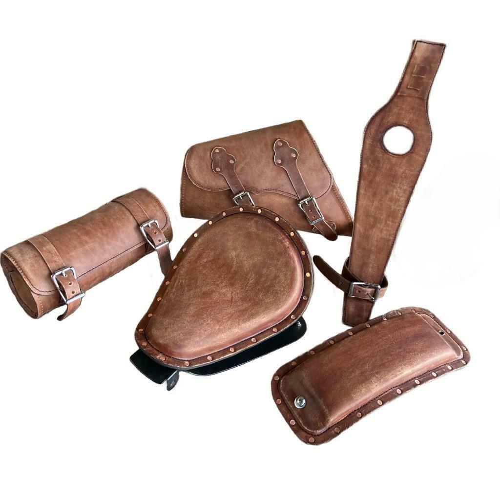 2010-2022 Sportster Harley Spring Seat Conversion Kit Brown Dis Pad Tank Bib bc