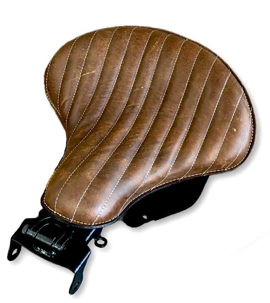 2018-2025 Harley Softail Spring Seat Mounting Kit Tractor Brown Distressed 15x14"