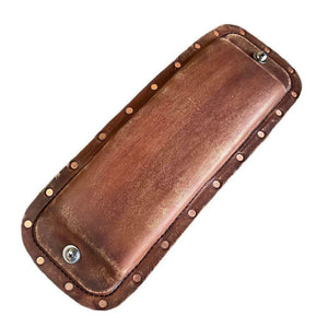 2010-2022 Sportster Harley Brown Distressed Leather Passenger Pad Copper Rivets