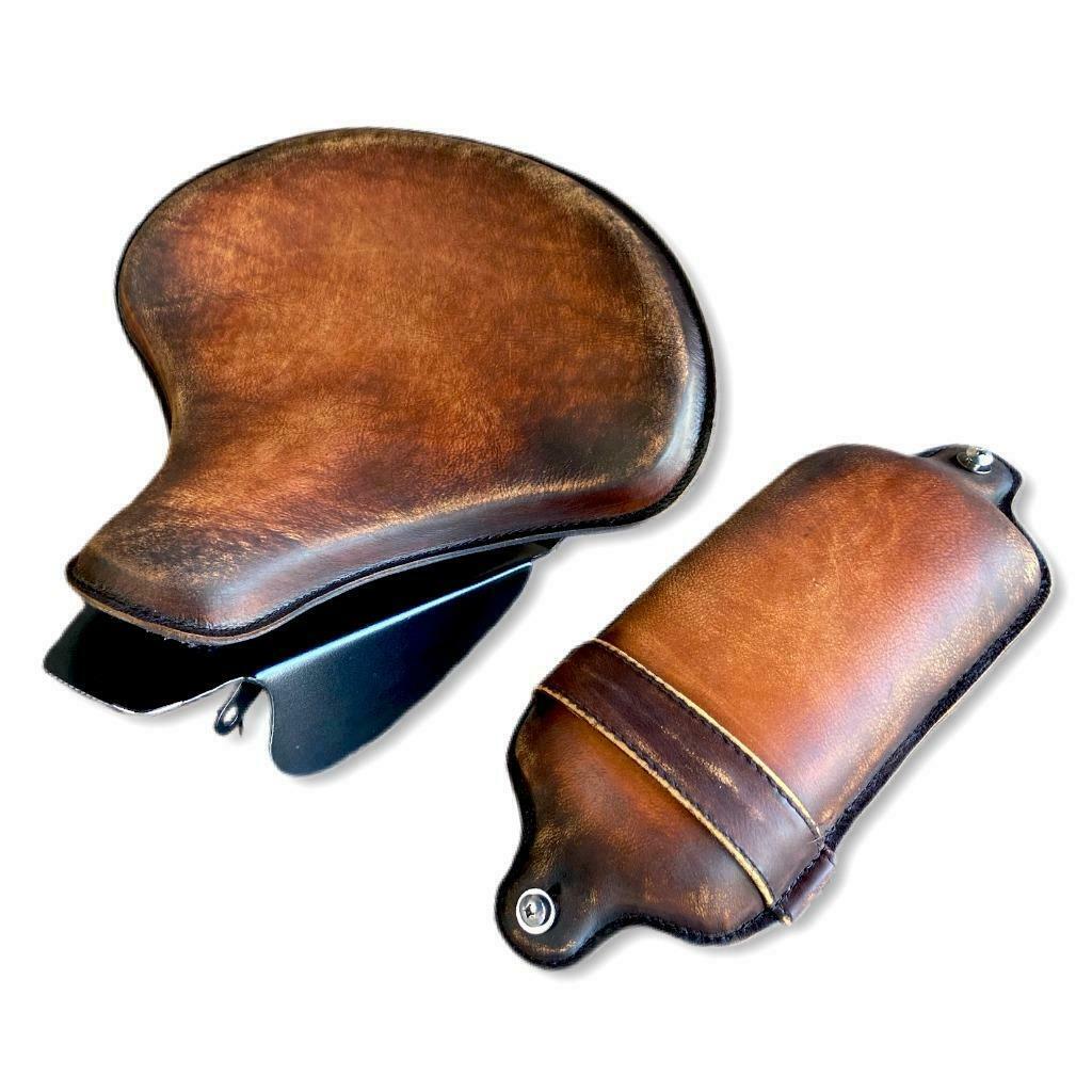 2006-2017 Harley Dyna Brown On Brown Spring Seat Pad Conversion Mounting Kit bc