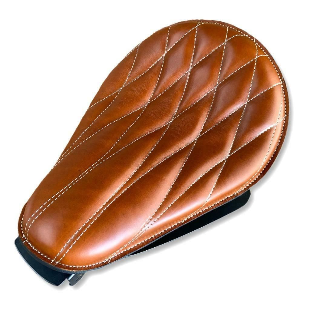 2010-2022 Sportster Spring Seat 11x14 Desert Tan F Diamond Leather Mounting Kit