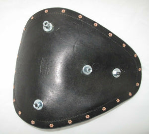 2010-2022 Sportster Harley Seat Kit Brown Distress Oak Leaf Brass Rivets Leather