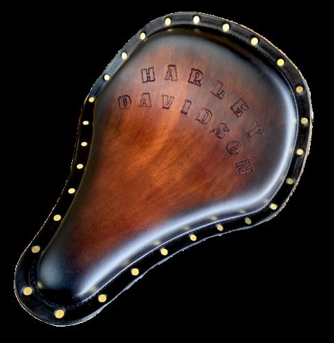 12x15 Harley Davidson Hand Tooled Spring Seat Sun Burst Long Nose