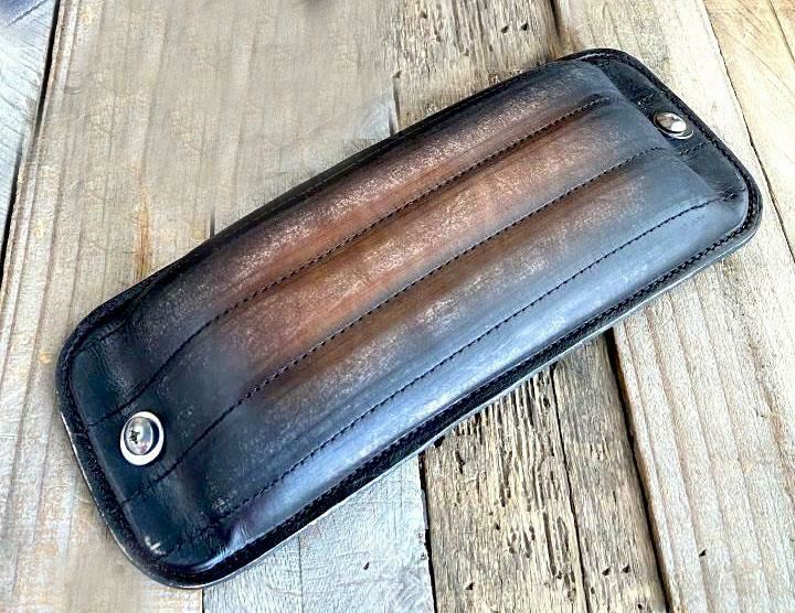 2018-2025 Harley Softail Antique Brown Dist Tuck Roll Leather Passenger Pad Seat