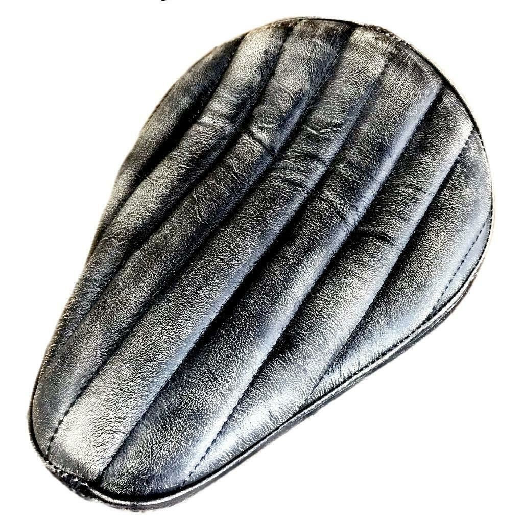 Seat Solo Chopper Harley Sportster Bates Honda Vintage Blk Dist Tuck Roll Spring